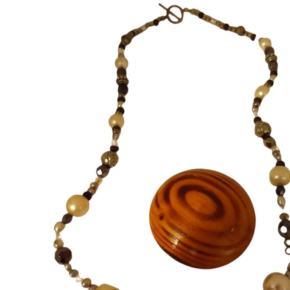 Orb filigree pearl‎ necklace